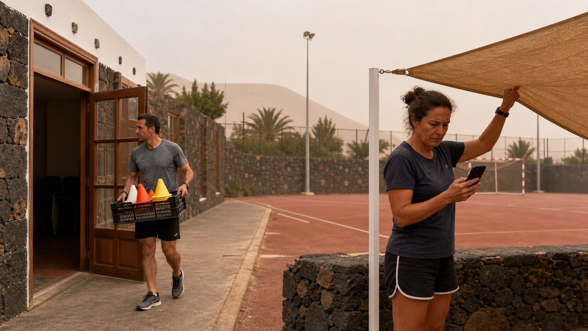 Organizadores trasladan una actividad deportiva al interior durante un episodio de calima en Lanzarote